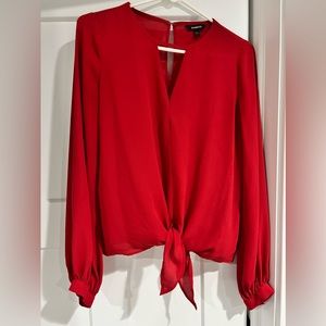 Express S Tie Front Blouse